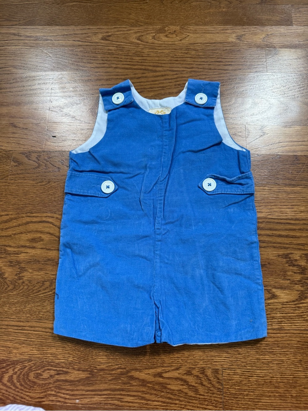 The Beaufort Bonnet Company Royal Blue Corduroy Romper